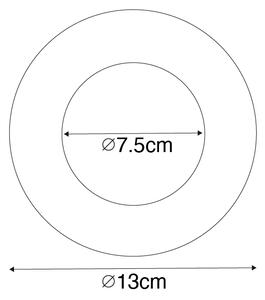 Sada 6 černých distančních podložek pro zapuštěná bodová svítidla 7,5–13 cm – Spacer