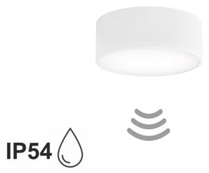 Koupelnové stropní svítidlo se senzorem CLEO 1xE27/24W/230V pr. 20 cm IP54 bílá