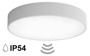Koupelnové stropní svítidlo se senzorem CLEO 4xE27/24W/230V pr. 50 cm IP54 šedá