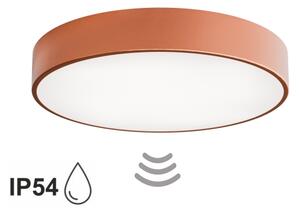 Koupelnové stropní svítidlo se senzorem CLEO 4xE27/24W/230V pr. 50cm IP54 měděná