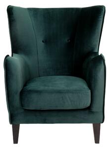 House Nordic křeslo Campo (Židle z tmavě zeleného sametu s černými nohami\nHN1006)