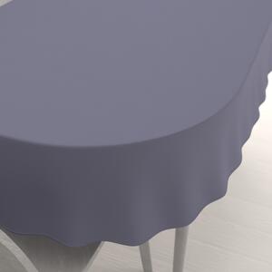 Biante Velký oválný bavlněný saténový ubrus ST-016 Modrošedý 200x240 cm