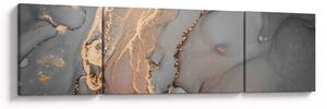 Obraz - Šedo-zlatý mramor (170x50 cm)
