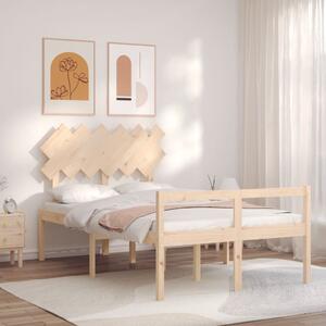 Postel s čelem pro seniory Small Double masivní dřevo 3195516