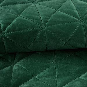 Sametový přehoz na postel Luiz3 tmavě zelený Zelená 70x160 cm