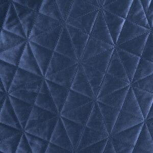 Sametový přehoz na postel Luiz3 tmavě modrý Modrá 70x160 cm