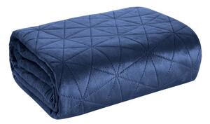 Sametový přehoz na postel Luiz3 tmavě modrý Modrá 200x220 cm