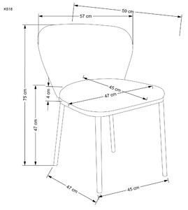 Elegantní jídelní židle Hema2058, krémová