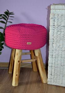 Stolička s háčkovaným potahem Barva: Růžová