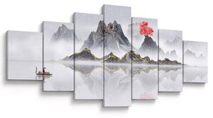 Obraz - Hory v mlze (210x100 cm)