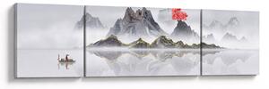 Obraz - Hory v mlze (170x50 cm)