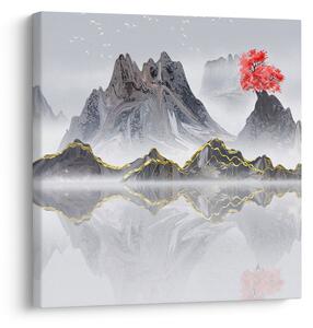 Obraz - Hory v mlze (30x30 cm)