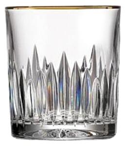 Bohemia Crystal Ručně broušené sklenice na whisky Prisma Line Gold 300