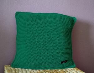 Pletený polštářek 40x40cm Barva: Smaragdová