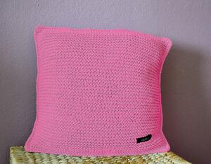 Pletený polštářek 40x40cm Barva: Růžová