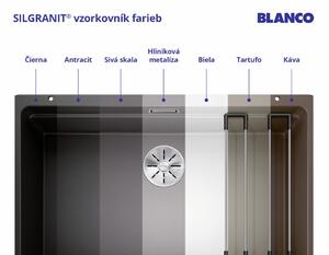 Blanco Subline 400-U, silgranitový dřez pod pracovní desku 400x400x190 mm, 1-komorový, káva, BLA-523431