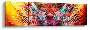 Obraz - Merkaba s křídly, abstrakce (170x50 cm)