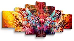 Obraz - Merkaba s křídly, abstrakce (210x100 cm)
