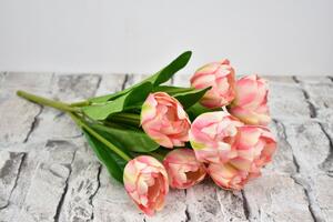 Kytice tulipánů 43 cm, růžová