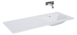 Elita Skappa, nábytkové umyvadlo bez otvoru (60+60)x46x2 cm, pravé, bílá lesklá, ELT-146039