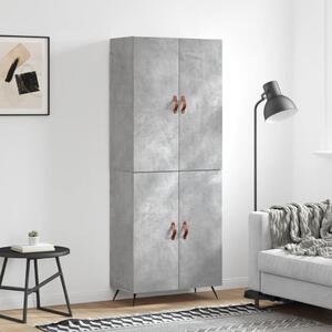 Skříň highboard betonově šedá 69,5x34x180 cm kompozitní dřevo 3195655