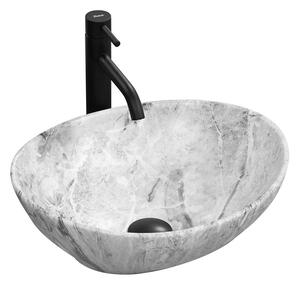 REA-U9908 - Umyvadlo na desku SOFIA 34,5x41 cm keramika/imitace kamene