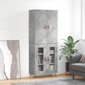 Skříň highboard betonově šedá 69,5x34x180 cm kompozitní dřevo 3195711