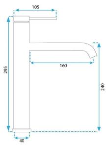 REA-B5330 - Umyvadlová baterie CLIF 29,5 cm nikl