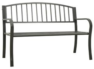 Zahradní lavice šedá 120 cm ocel 319581