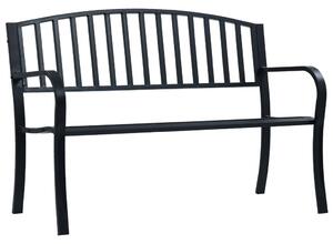 Zahradní lavice černá 120 cm ocel 319580