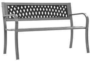 Zahradní lavice černá 120 cm ocel 319582
