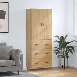 Skříň highboard dub sonoma 69,5 x 34 x 180 cm kompozitní dřevo 3195822