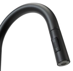 REA-B9147 - Dřezová baterie s vytahovací sprškou FRESH 39,5 cm matná černá