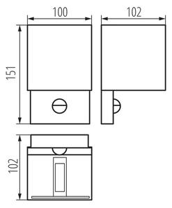 Kanlux 28994 - LED Venkovní nástěnné svít. se senz. REKA LED/7W/230V IP54 antr