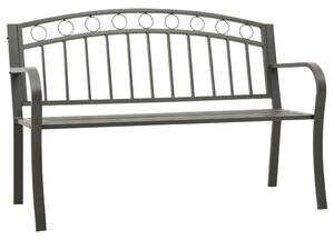 Zahradní lavice šedá 120 cm ocel 319586