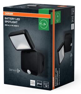Osram - LED Venkovní nástěnný reflektor se senzorem BATTERY LED/4W/4xD IP54