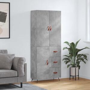 Skříň highboard betonově šedá 69,5x34x180 cm kompozitní dřevo 3195879