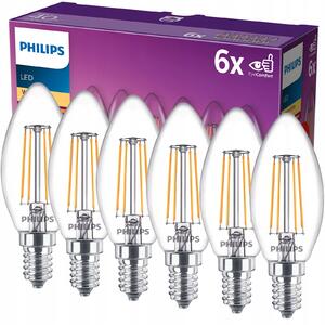 Philips LEDclassic svíčka E14 40W 4W teplá bílá 2700K 6 kusů