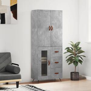 Skříň highboard betonově šedá 69,5x34x180 cm kompozitní dřevo 3195935
