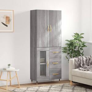 Skříň highboard šedá sonoma 69,5 x 34 x 180 cm kompozitní dřevo 3195945