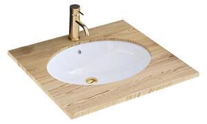 REA-U6330 - Zápustné umyvadlo NEL 39x47,5 cm keramika/lesklá bílá