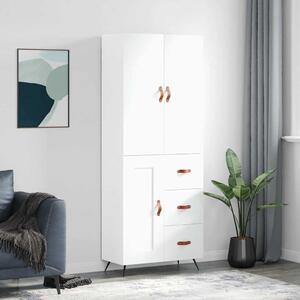 Skříň highboard bílá 69,5 x 34 x 180 cm kompozitní dřevo 3195987