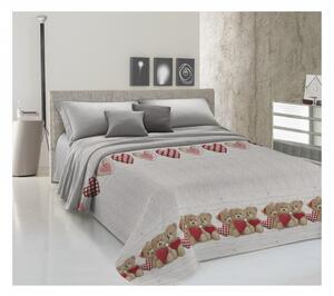 Přikrývka na postel Piquet Medvídek červený Rudá 170x280 cm