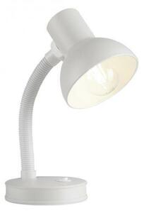 JUST LIGHT stolní lampa bílá s vypínačem na psací stůl, na noční stolek