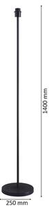 LED Stojací lampa TUNJA 1xE27/20W/230V pr. 38 cm černá/hnědá