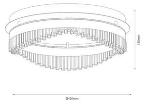 LED Stropní svítidlo LED/36W/230V pr. 43 cm zlatá
