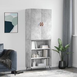 Skříň highboard betonově šedá 69,5x34x180 cm kompozitní dřevo 3196047
