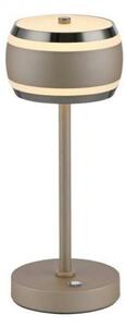 PAUL NEUHAUS LED nabíjecí stolní lampa PURE Falling Rings, bronzová, dotykový stmívač, 2200-5000K