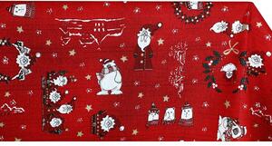 Vánoční ubrus Medvídek červený 90x90 cm Made in Italy Rudá 90x90 cm