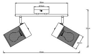 Brilliant - Bodové svítidlo KAMOLO 2xE27/40W/230V černá